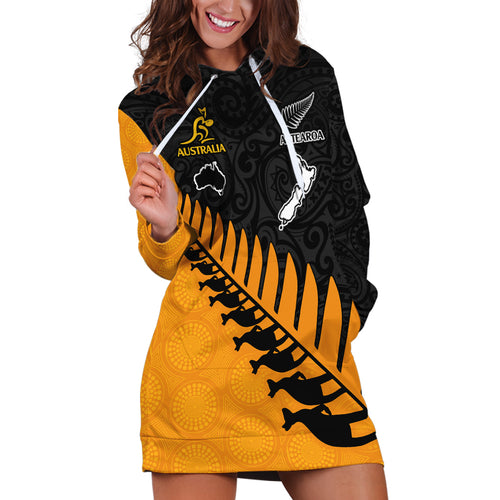 australia-wallabies-and-aotearoa-rugby-hoodie-dress-kangaroo-black-fern-maori-gold-vibe