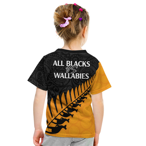 australia-wallabies-and-aotearoa-rugby-kid-t-shirt-kangaroo-black-fern-maori-gold-vibe