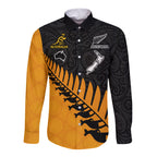 australia-wallabies-and-aotearoa-rugby-long-sleeve-button-shirt-kangaroo-black-fern-maori-gold-vibe