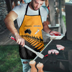 Australia New Zealand Rugby Apron Gold Aboriginal Wallabies and Maori Black Fern - Aussie Hoodie
