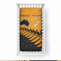 Australia Wallabies and Aotearoa Rugby Baby Bed Cover Kangaroo Black Fern Maori Gold Vibe