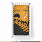 Australia Wallabies and Aotearoa Rugby Baby Bed Cover Kangaroo Black Fern Maori Gold Vibe