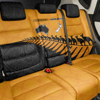 Australia New Zealand Rugby Back Car Seat Cover Gold Aboriginal Wallabies and Maori Black Fern - Aussie Hoodie