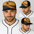 Australia New Zealand Rugby Baseball Net Cap Gold Aboriginal Wallabies and Maori Black Fern - Aussie Hoodie