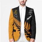 Australia New Zealand Rugby Blazer Gold Aboriginal Wallabies and Maori Black Fern - Aussie Hoodie