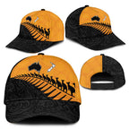 Australia New Zealand Rugby Classic Cap Gold Aboriginal Wallabies and Maori Black Fern - Aussie Hoodie