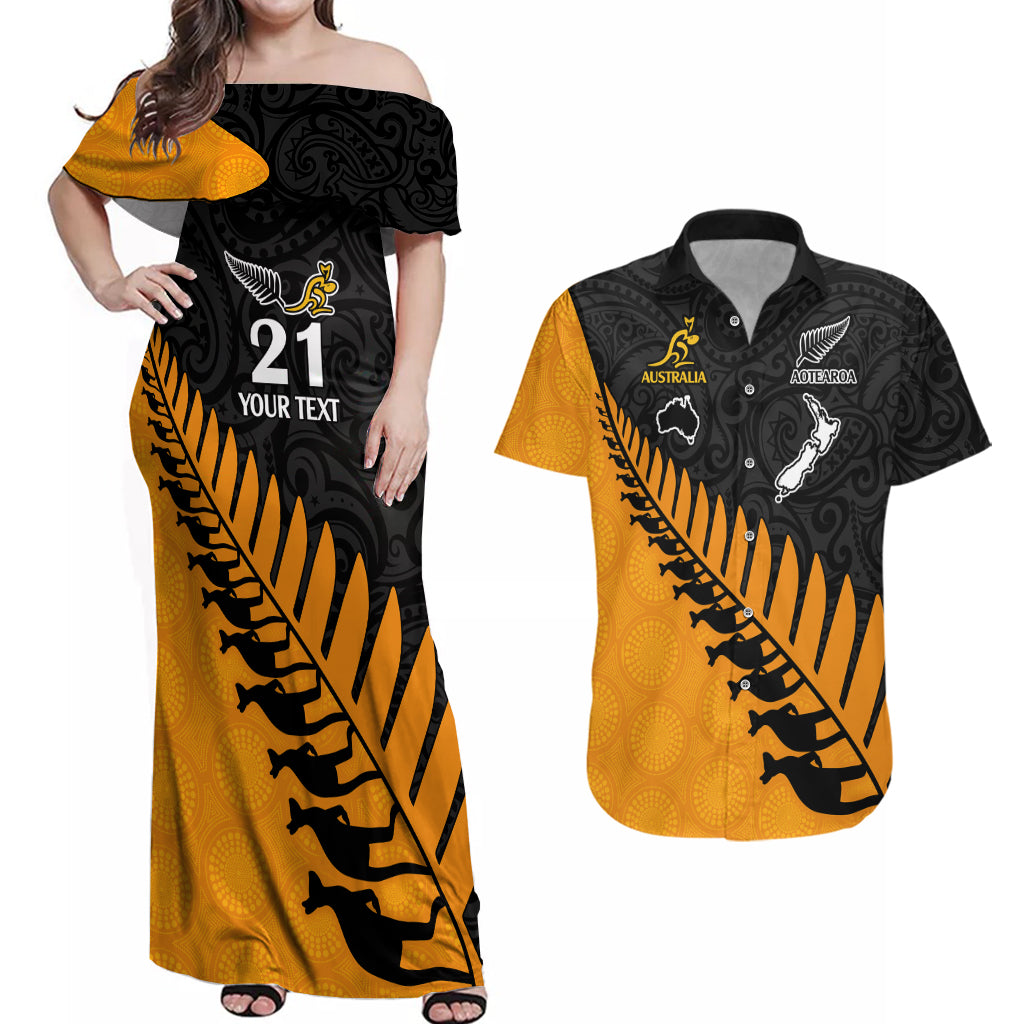 custom-australia-wallabies-and-aotearoa-rugby-couples-matching-off-shoulder-maxi-dress-and-hawaiian-shirt-kangaroo-black-fern-maori-gold-vibe