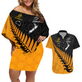 custom-australia-wallabies-and-aotearoa-rugby-couples-matching-off-shoulder-short-dress-and-hawaiian-shirt-kangaroo-black-fern-maori-gold-vibe