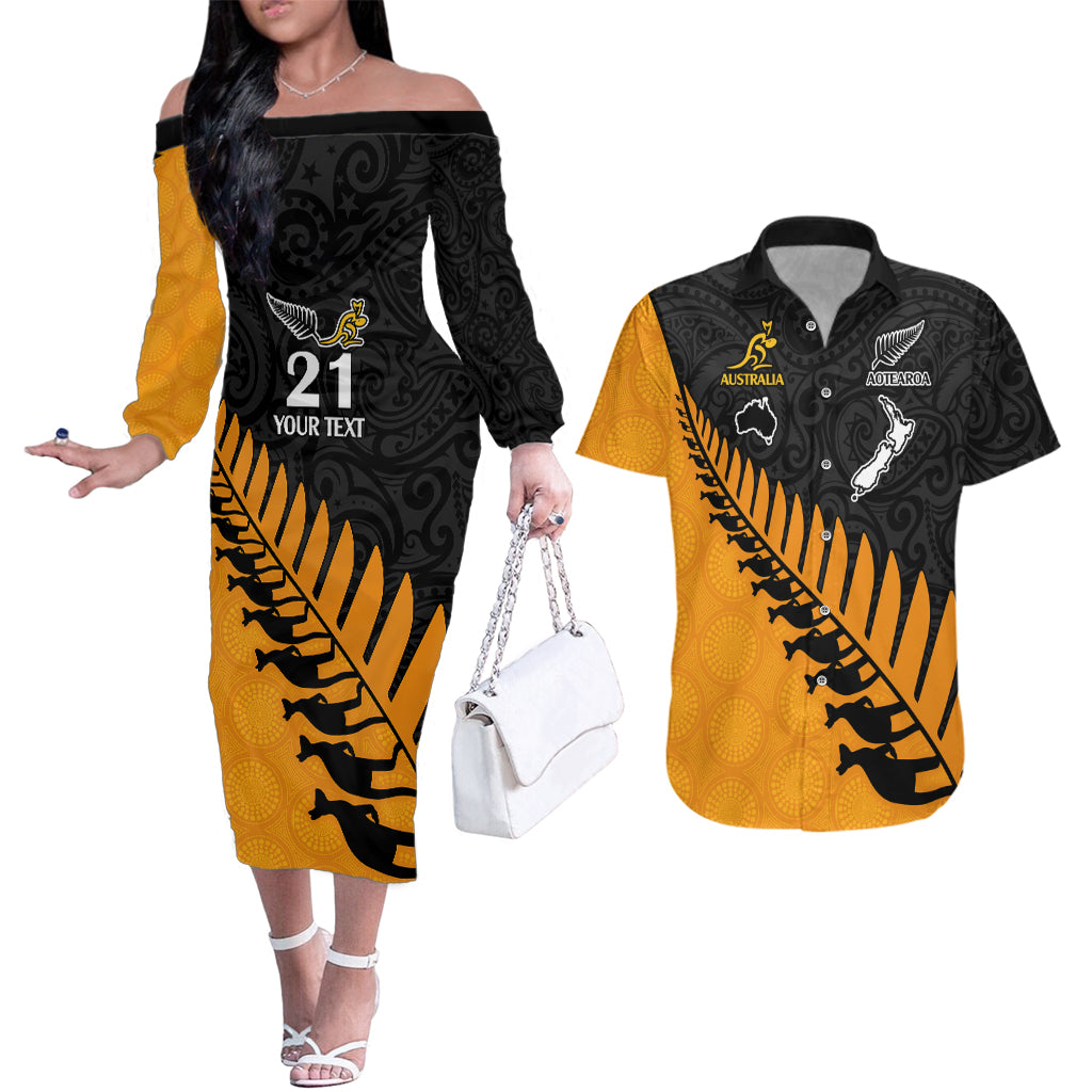 custom-australia-wallabies-and-aotearoa-rugby-couples-matching-off-the-shoulder-long-sleeve-dress-and-hawaiian-shirt-kangaroo-black-fern-maori-gold-vibe