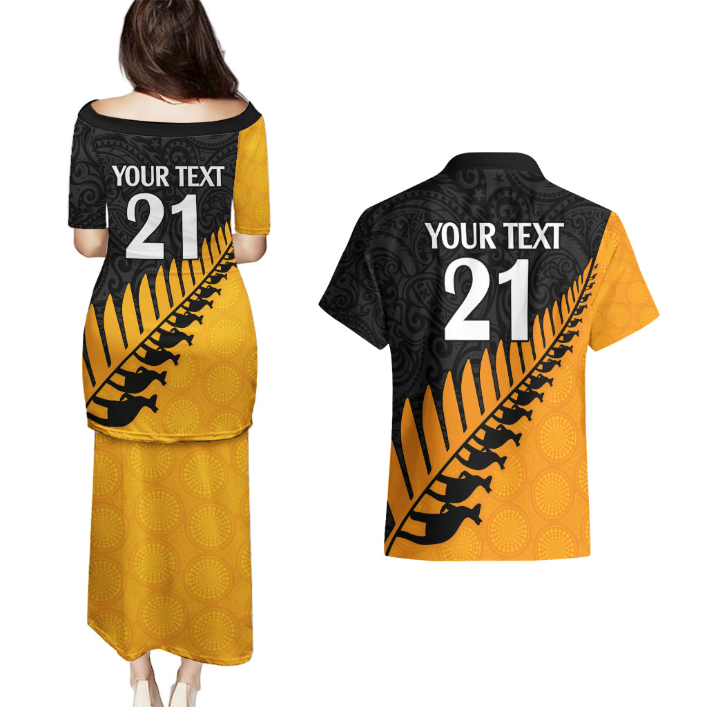 custom-australia-wallabies-and-aotearoa-rugby-couples-matching-puletasi-dress-and-hawaiian-shirt-kangaroo-black-fern-maori-gold-vibe