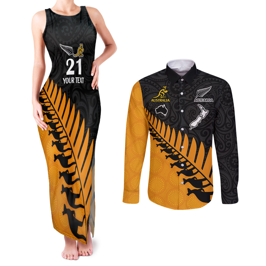 custom-australia-wallabies-and-aotearoa-rugby-couples-matching-tank-maxi-dress-and-long-sleeve-button-shirts-kangaroo-black-fern-maori-gold-vibe