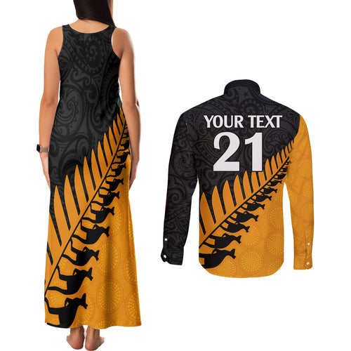 custom-australia-wallabies-and-aotearoa-rugby-couples-matching-tank-maxi-dress-and-long-sleeve-button-shirts-kangaroo-black-fern-maori-gold-vibe