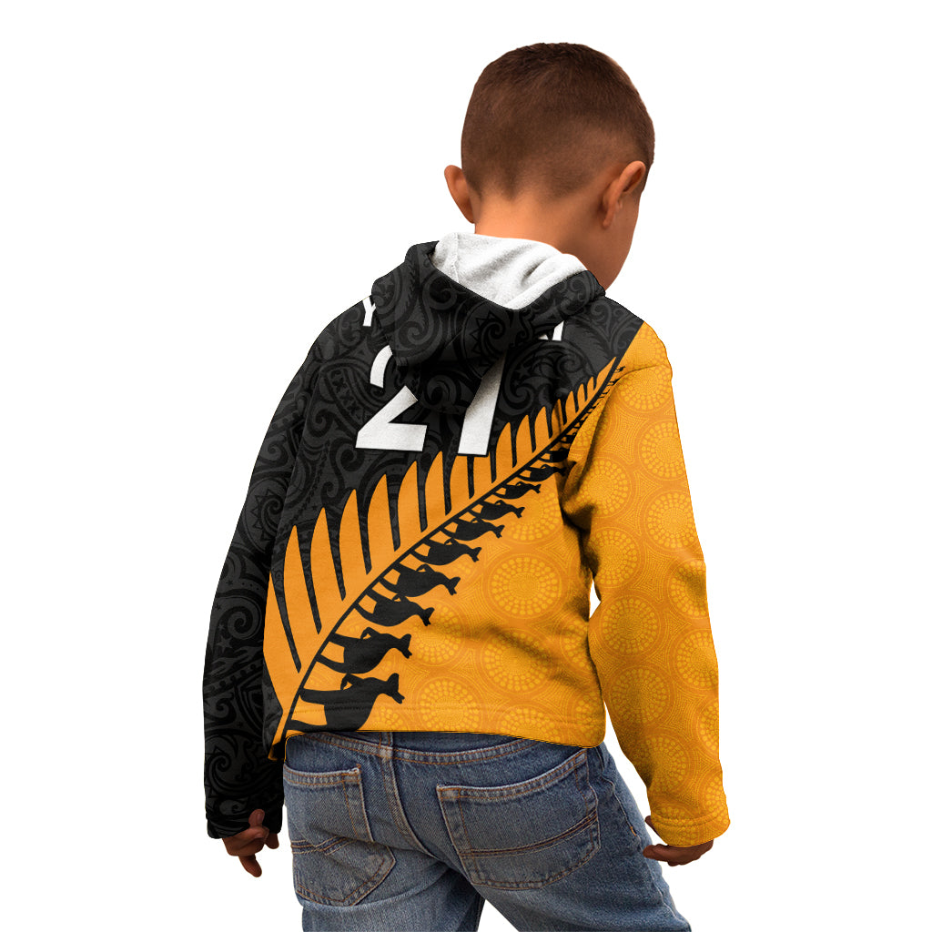 custom-australia-wallabies-and-aotearoa-rugby-kid-hoodie-kangaroo-black-fern-maori-gold-vibe