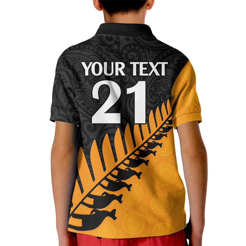 custom-australia-wallabies-and-aotearoa-rugby-kid-polo-shirt-kangaroo-black-fern-maori-gold-vibe