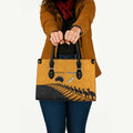 Australia New Zealand Rugby Leather Bag Gold Aboriginal Wallabies and Maori Black Fern - Aussie Hoodie