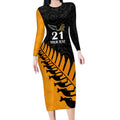 custom-australia-wallabies-and-aotearoa-rugby-long-sleeve-bodycon-dress-kangaroo-black-fern-maori-gold-vibe