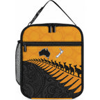 Australia Wallabies and Aotearoa Rugby Lunch Bag Kangaroo Black Fern Maori Gold Vibe