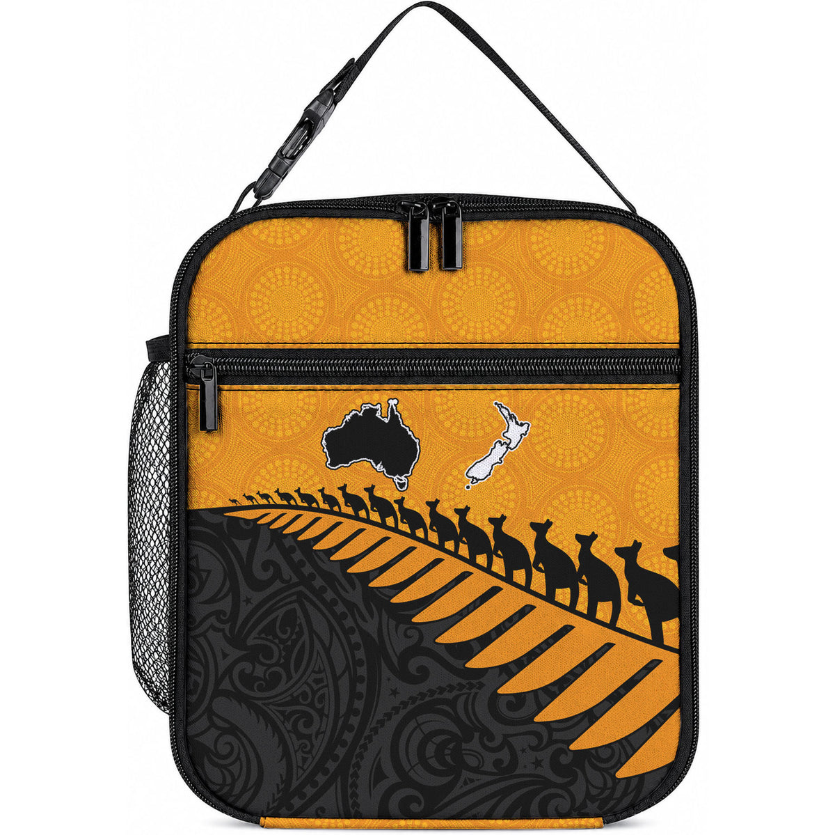 Australia Wallabies and Aotearoa Rugby Lunch Bag Kangaroo Black Fern Maori Gold Vibe