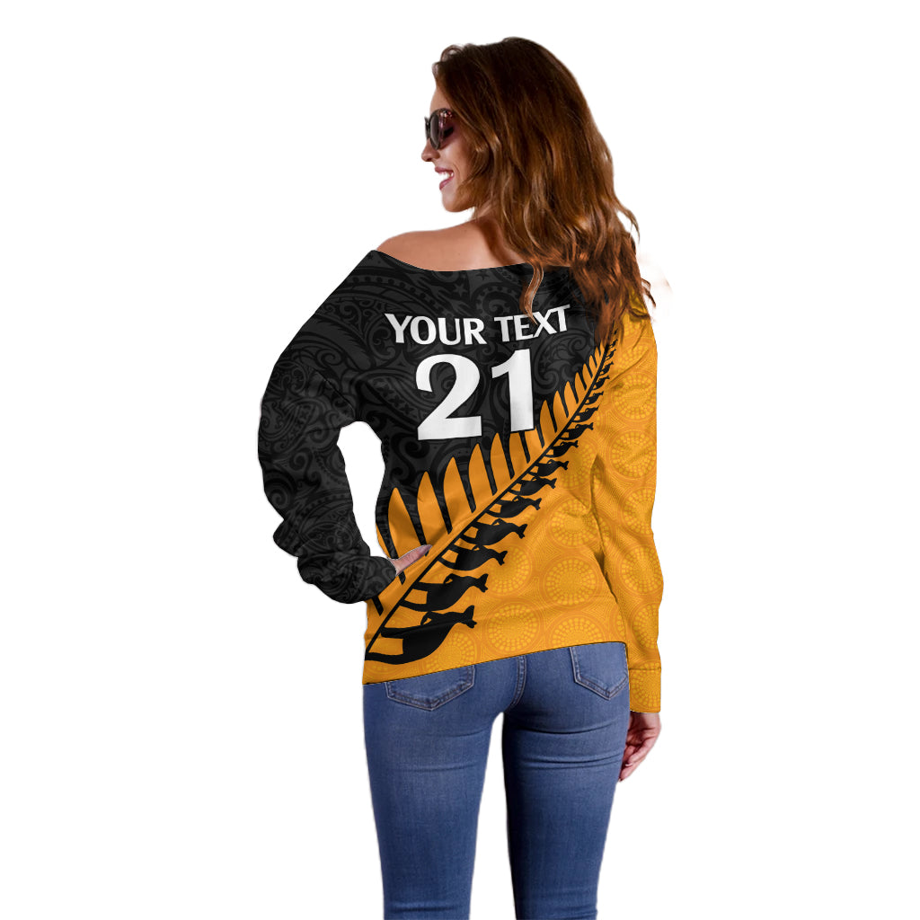 custom-australia-wallabies-and-aotearoa-rugby-off-shoulder-sweater-kangaroo-black-fern-maori-gold-vibe