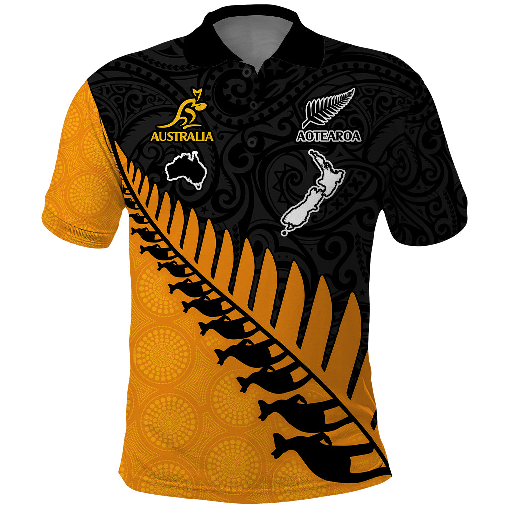 custom-australia-wallabies-and-aotearoa-rugby-polo-shirt-kangaroo-black-fern-maori-gold-vibe