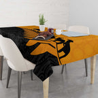 Australia New Zealand Rugby Tablecloth Gold Aboriginal Wallabies and Maori Black Fern - Aussie Hoodie