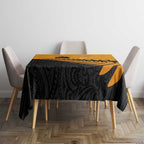 Australia New Zealand Rugby Tablecloth Gold Aboriginal Wallabies and Maori Black Fern - Aussie Hoodie
