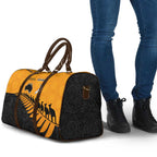 Australia New Zealand Rugby Travel Bag Gold Aboriginal Wallabies and Maori Black Fern - Aussie Hoodie