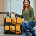 Australia New Zealand Rugby Travel Bag Gold Aboriginal Wallabies and Maori Black Fern - Aussie Hoodie