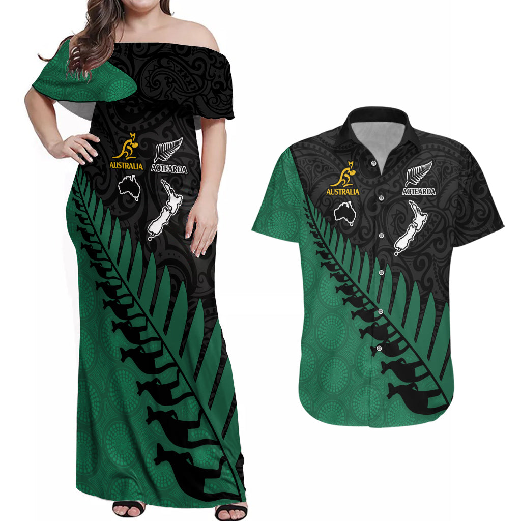 australia-wallabies-and-aotearoa-rugby-couples-matching-off-shoulder-maxi-dress-and-hawaiian-shirt-kangaroo-black-fern-maori-green-vibe