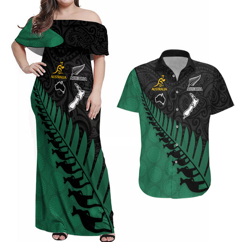 australia-wallabies-and-aotearoa-rugby-couples-matching-off-shoulder-maxi-dress-and-hawaiian-shirt-kangaroo-black-fern-maori-green-vibe