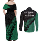 australia-wallabies-and-aotearoa-rugby-couples-matching-off-shoulder-maxi-dress-and-long-sleeve-button-shirts-kangaroo-black-fern-maori-green-vibe