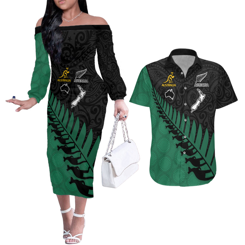 australia-wallabies-and-aotearoa-rugby-couples-matching-off-the-shoulder-long-sleeve-dress-and-hawaiian-shirt-kangaroo-black-fern-maori-green-vibe