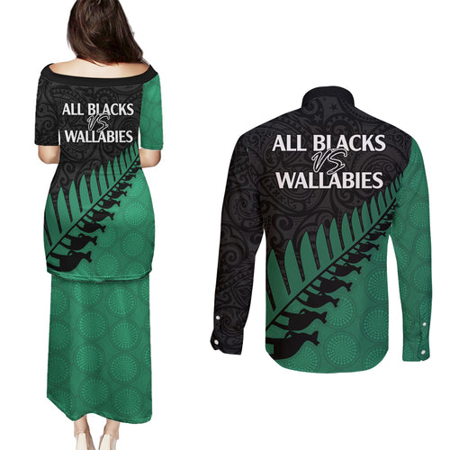 australia-wallabies-and-aotearoa-rugby-couples-matching-puletasi-dress-and-long-sleeve-button-shirts-kangaroo-black-fern-maori-green-vibe