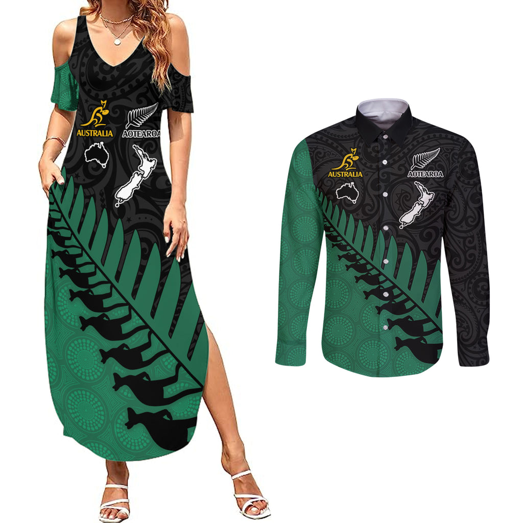 australia-wallabies-and-aotearoa-rugby-couples-matching-summer-maxi-dress-and-long-sleeve-button-shirts-kangaroo-black-fern-maori-green-vibe