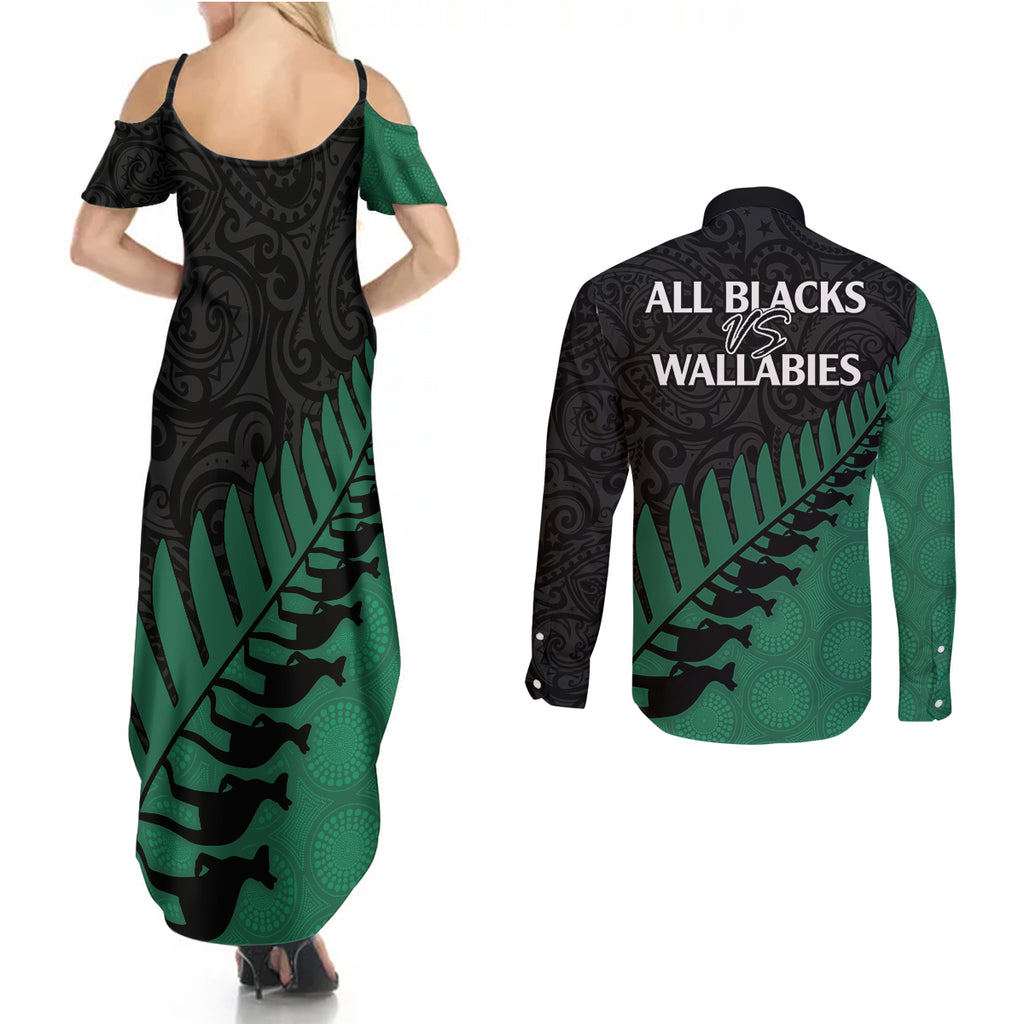 australia-wallabies-and-aotearoa-rugby-couples-matching-summer-maxi-dress-and-long-sleeve-button-shirts-kangaroo-black-fern-maori-green-vibe