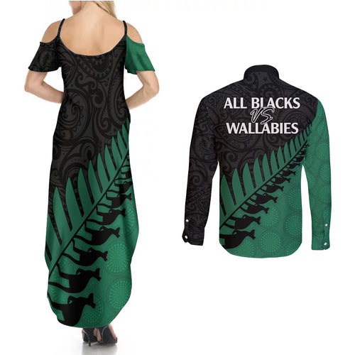 australia-wallabies-and-aotearoa-rugby-couples-matching-summer-maxi-dress-and-long-sleeve-button-shirts-kangaroo-black-fern-maori-green-vibe