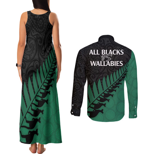australia-wallabies-and-aotearoa-rugby-couples-matching-tank-maxi-dress-and-long-sleeve-button-shirts-kangaroo-black-fern-maori-green-vibe