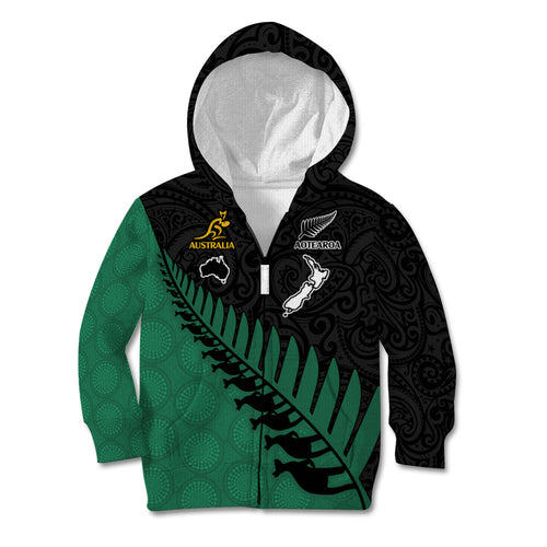 australia-wallabies-and-aotearoa-rugby-kid-hoodie-kangaroo-black-fern-maori-green-vibe