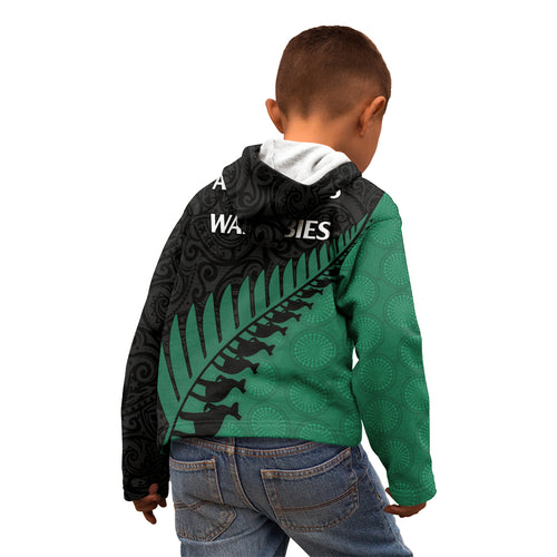 australia-wallabies-and-aotearoa-rugby-kid-hoodie-kangaroo-black-fern-maori-green-vibe