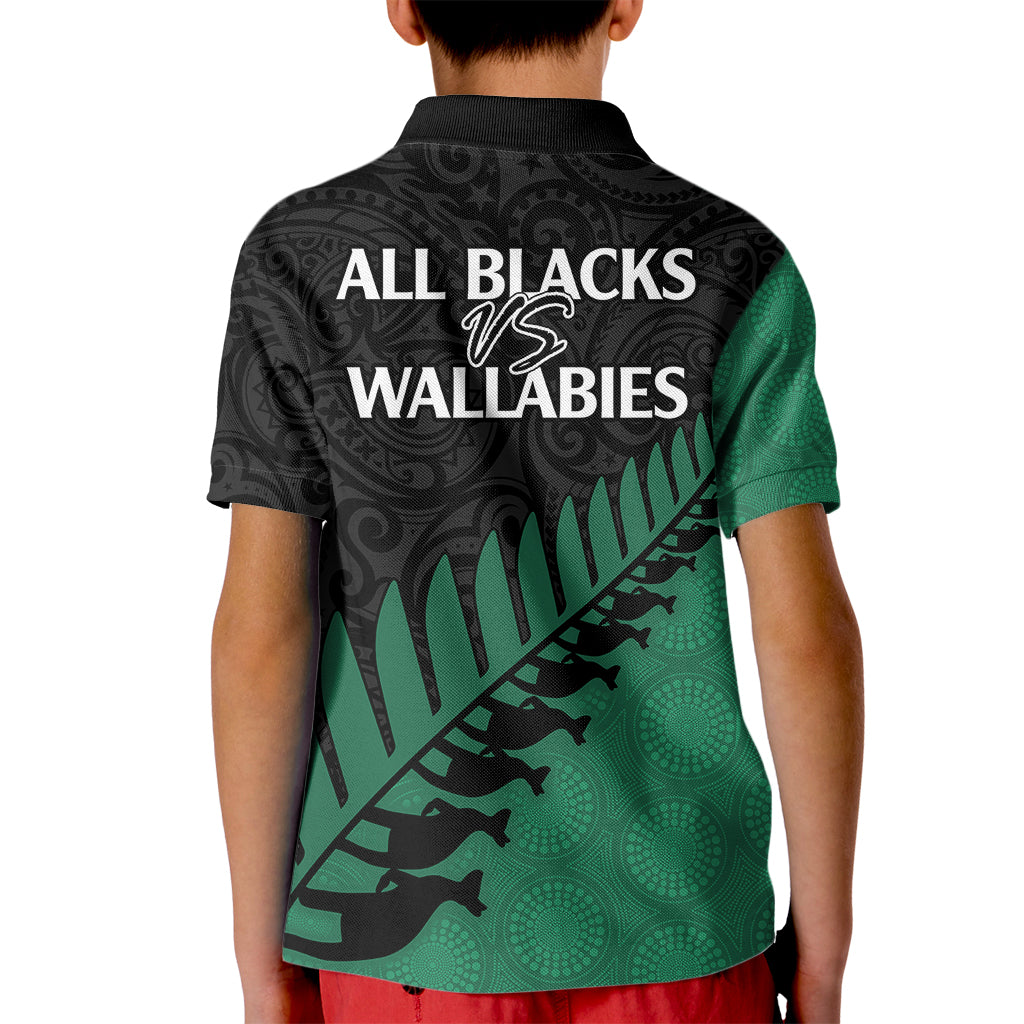 australia-wallabies-and-aotearoa-rugby-kid-polo-shirt-kangaroo-black-fern-maori-green-vibe