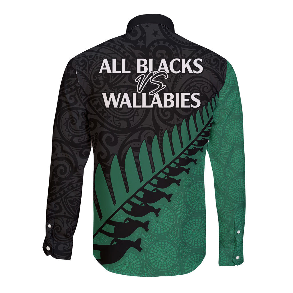 australia-wallabies-and-aotearoa-rugby-long-sleeve-button-shirt-kangaroo-black-fern-maori-green-vibe