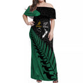 australia-wallabies-and-aotearoa-rugby-off-shoulder-maxi-dress-kangaroo-black-fern-maori-green-vibe