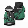 Australia Wallabies and Aotearoa Rugby Pet Hoodie Kangaroo Black Fern Maori Green Vibe