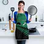 Australia New Zealand Rugby Apron Green Aboriginal Wallabies and Maori Black Fern - Aussie Hoodie