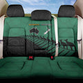 Australia New Zealand Rugby Back Car Seat Cover Green Aboriginal Wallabies and Maori Black Fern - Aussie Hoodie