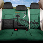 Australia New Zealand Rugby Back Car Seat Cover Green Aboriginal Wallabies and Maori Black Fern - Aussie Hoodie