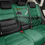 Australia New Zealand Rugby Back Car Seat Cover Green Aboriginal Wallabies and Maori Black Fern - Aussie Hoodie