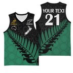 Australia New Zealand Rugby Basketball Jersey Green Aboriginal Wallabies and Maori Black Fern - Aussie Hoodie