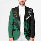 Australia New Zealand Rugby Blazer Green Aboriginal Wallabies and Maori Black Fern - Aussie Hoodie