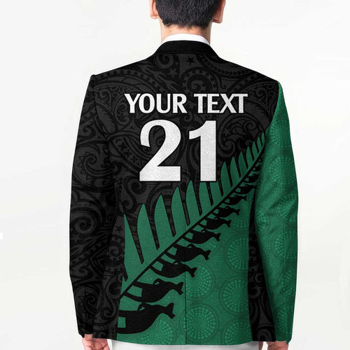Australia New Zealand Rugby Blazer Green Aboriginal Wallabies and Maori Black Fern - Aussie Hoodie